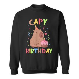 Capy Birthday Capybara Animals Boys Girls Bday Sweatshirt - Monsterry AU