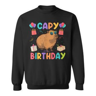 Capy Birthday Capybara Animals Boys Girls Birthday Sweatshirt - Seseable