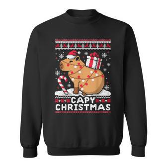 Capy Ugly Christmas Sweater Capybara Lover Christmas Sweatshirt | Mazezy