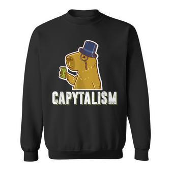 Capybara Capytalism Capitalism Capybara Sweatshirt - Seseable