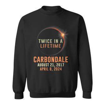 Carbondale Total Solar Eclipse 2024 Twice In A Lifetime Sweatshirt - Monsterry UK
