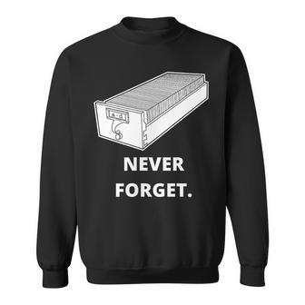 Card Catalog Never Forget Library Librarian Sweatshirt - Monsterry UK