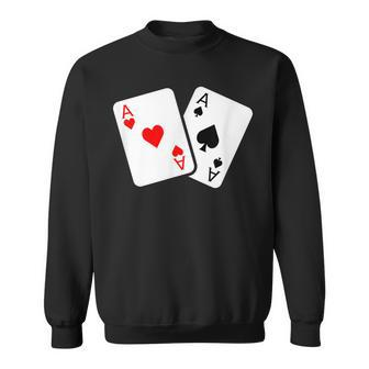 Card Game Spades And Heart As Cards For Skat And Poker Sweatshirt - Seseable