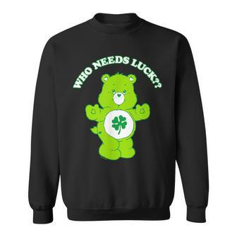 Care Bears St Patrick's Day Good Luck Bear Who Needs Luck Sweatshirt - Seseable