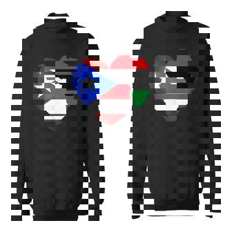 Caribbean Afro Latin Proud Puerto Rican African Flag Sweatshirt - Thegiftio UK