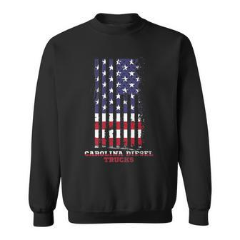 Carolina Diesel Trucks American Flag Sweatshirt - Monsterry CA