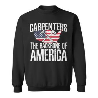 Carpenter Backbone Of America Flag Vintage Sweatshirt | Mazezy