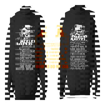 Carpenter Hourly Rate Hammer Ruler Sweatshirt | Mazezy