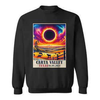 Carta Valley Texas Total Solar Eclipse 2024 Totatily Vintage Sweatshirt - Monsterry