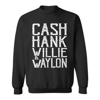 Cash Hank Willie And Waylon Country Music Sweatshirt - Monsterry CA