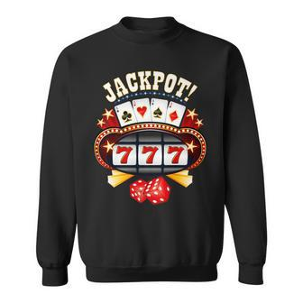 Casino Slot Machine Jackpot Gambling Gambler Slots Sweatshirt - Monsterry