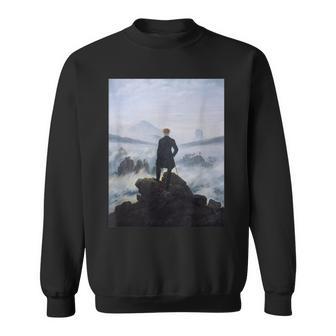 Caspar David Friedrich Wanderer Above The Sea Fog Sweatshirt - Monsterry