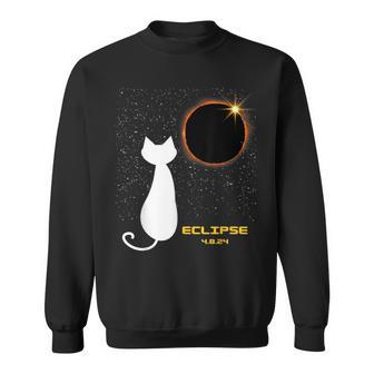 Cat 2024 Total Solar Eclipse Sweatshirt | Mazezy