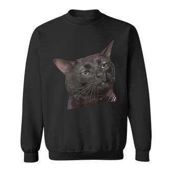 Cat Black Meme Dissociated Internet Sweatshirt - Monsterry UK