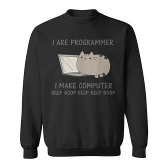 Cat Computer Kitten Computer Scientist Sweatshirt - Seseable