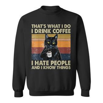 Cat Das Mache Ich Trinke Kaffee Sweatshirt - Geschenkecke