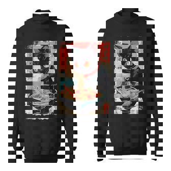 Cat Ramen Noodle Japanese Anime Manga Ramen Cat Sweatshirt - Thegiftio