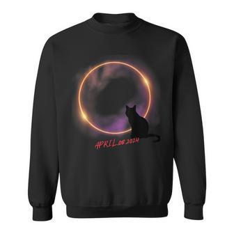 Cat Solar Eclipse 2024 Sweatshirt - Seseable