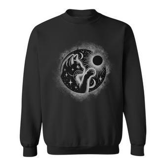 Cat Solar Eclipse April 8 2024 Usa Witchy Magic Black Cat Sweatshirt - Seseable