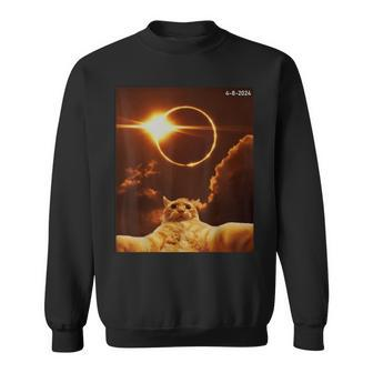 Cat Taking A Selfie Total Solar Eclipse April 8 2024 Sweatshirt - Monsterry UK