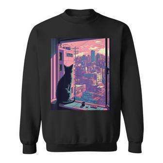 Cat In Tokyo Sweatshirt | Mazezy