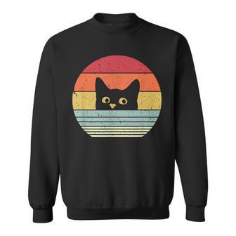 Cat Vintage Retro Vintage Sweatshirt - Seseable