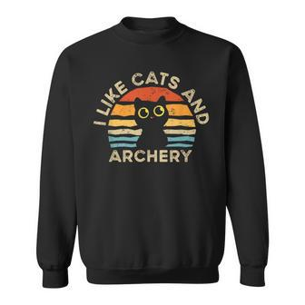 I Like Cats And Archery Sweatshirt - Thegiftio UK
