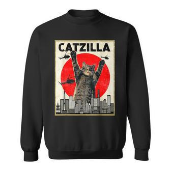 Catzilla Anime Lover Kawaii Animals Japanese Style Movies Sweatshirt | Mazezy UK