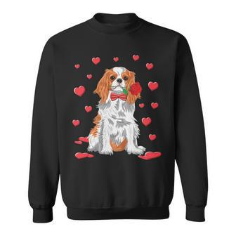 Cavalier King Charles Spaniel Valentines Day Dog Lover Sweatshirt | Mazezy