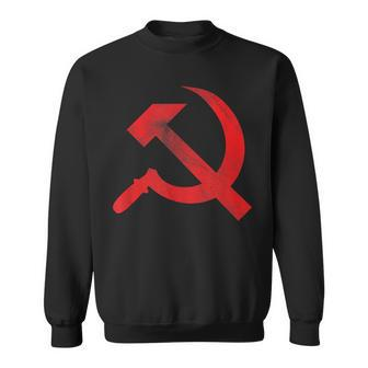 Cccp Ussr Hammer Sickle Flag Soviet Communism Sweatshirt - Seseable