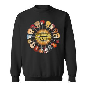 Celebrate Diversity Guitar Sweatshirt | Mazezy