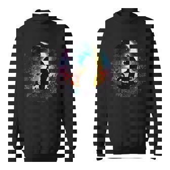 Celestial Cat Moon Botanical Witchy Colorful Spiritual Cats Sweatshirt - Thegiftio