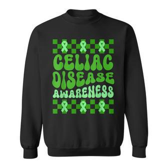 Celiac Disease Awareness Green Ribbon Gluten Sweatshirt | Mazezy AU