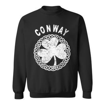 Celtic Theme Conway Irish Family Name Sweatshirt - Seseable