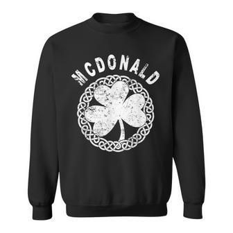 Celtic Theme Mcdonald Irish Family Name Sweatshirt - Seseable