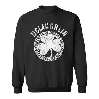 Celtic Theme Mclaughlin Irish Family Name Sweatshirt - Monsterry