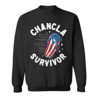 Chancla Survivor Puerto Rican Puerto Rico Spanish Joke Sweatshirt - Seseable