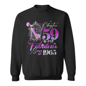 Chapter 59 Fabulous Since 1965 59Th Birthday Queen Diamond Sweatshirt - Seseable