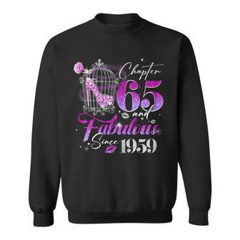 Chapter 65 Fabulous Since 1959 65Th Birthday Queen Diamond Sweatshirt - Monsterry
