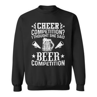 Cheer Dad Cheerleader Beer Competition Cheer Squad Papa Sweatshirt - Thegiftio UK