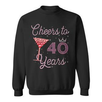 Cheers To 40 Years 40Th Birthday 40 Years Old Bday Sweatshirt | Seseable UK