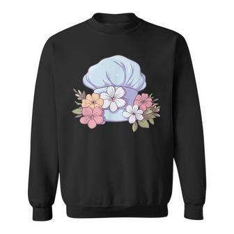 Chef`S Hat With Flowers I Cook I Chef`S Hat Sweatshirt | Mazezy