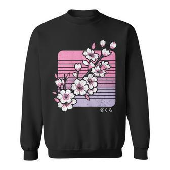 Cherry Blossom Japanese Sakura Vaporwave Aesthetic Vintage Sweatshirt - Monsterry DE