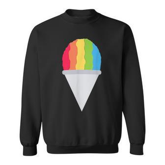 Cherry-Red Syrup Flavored Snow Cone Mound Of Shaved Ice Sweatshirt - Monsterry AU