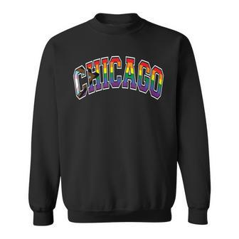 Chicago Arched Style Text Progress Pride Pattern Sweatshirt - Monsterry AU