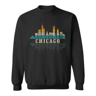 Chicago Skyline Illinois Vintage Pride Retro Sweatshirt - Monsterry AU