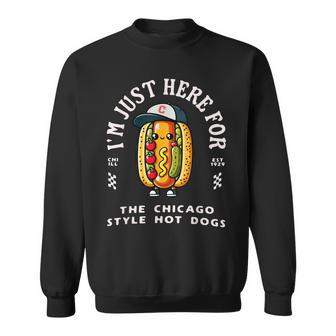 Chicago Style Hot Dog Lover Chicago Foodie Hot Dog Sweatshirt - Monsterry