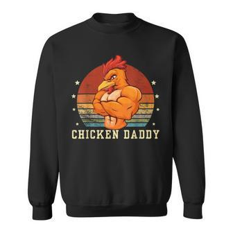 Chicken Daddy Vintage Farmer Dad Birthday Father's Day Sweatshirt - Thegiftio UK