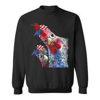 Chicken Glasses America Sweatshirt | Mazezy