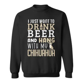 Chihuahua Dad Father's Day Dog Lover Beer Sweatshirt | Mazezy CA